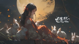 中秋节古风美女