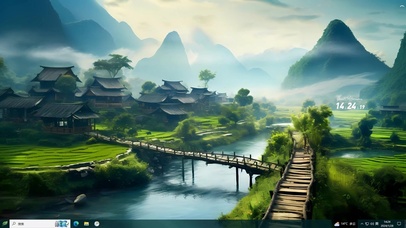 绿色护眼解压风景