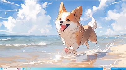 海滩狗狗主题壁纸