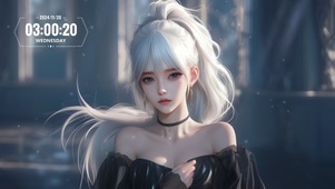 白发马尾少女