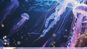 辉光璀璨的深海水母