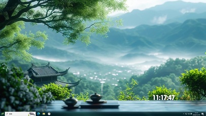 古风观景台主题