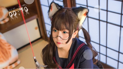 JK制服的猫耳美少女