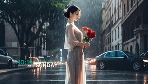 雨中玫瑰