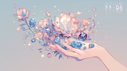手捧莲花