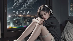 窗前的美女