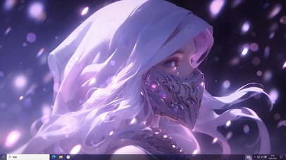 4k治愈紫.面具少女