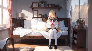 阳光下的少女