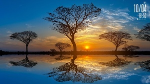 湖上夕阳