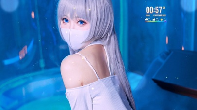 蓝眼睛清纯美女