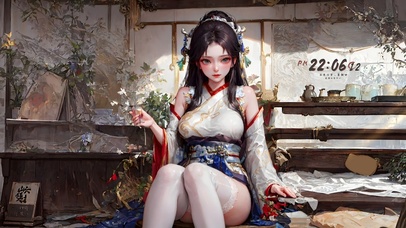 国风 清纯白丝少女