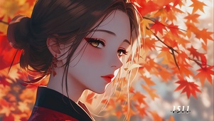 初秋国风少女