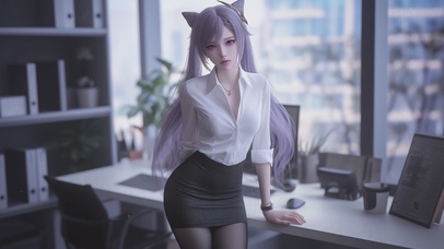 职业装可爱女孩