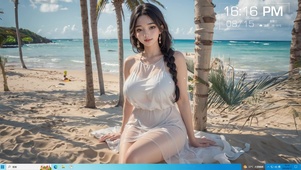 海边清纯美少女