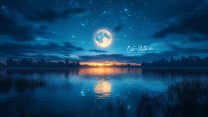 治愈星月湖泊