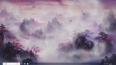 流霞飞瀑-桌面主题