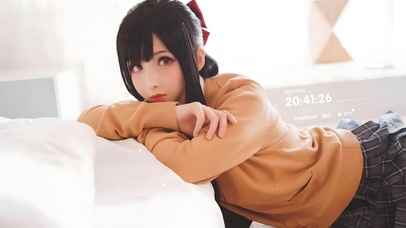 唯美清纯居家美女