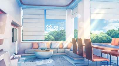 唯美清新阳光房间