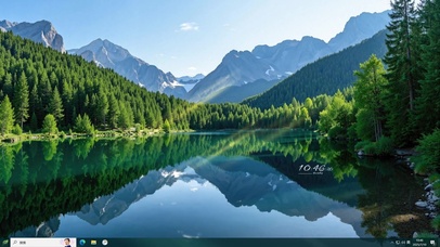 静谧护眼森林湖泊主题