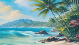 唯美夏日海岸