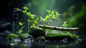  静心治愈雨竹