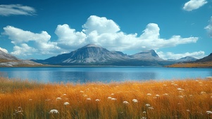 高山草原湖泊