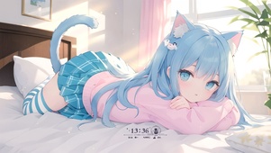 治愈可爱猫耳少女
