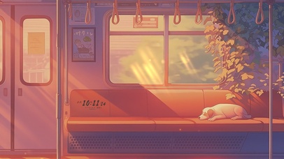 小狗的列车治愈梦乡