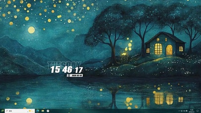 护眼绿景桌面主题