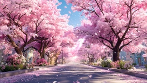 治愈城市樱花街道