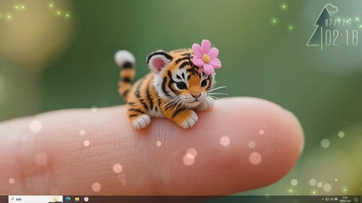 萌萌可爱的袖珍小老虎