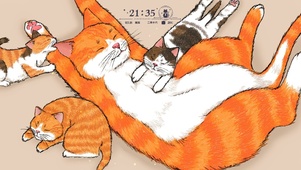 2K简约插画萌猫猫