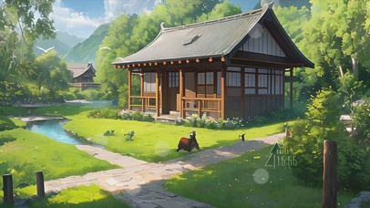 护眼房屋绿景