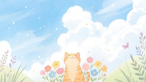享受夏天味道的小猫～