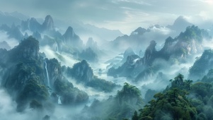 4K 崇山峻岭 云雾缭绕