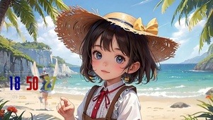 海滩小女孩