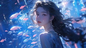 4K唯美清纯气质海底女孩