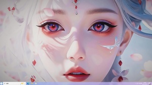 花雨里的素影流光-桌面主题