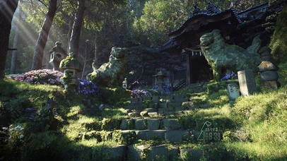 4K唯美治愈古风神社
