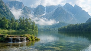 高山河流
