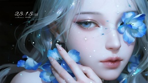 蓝色花瓣