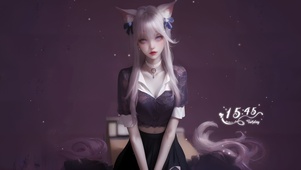 唯美狐耳美女