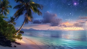 星空下的大海