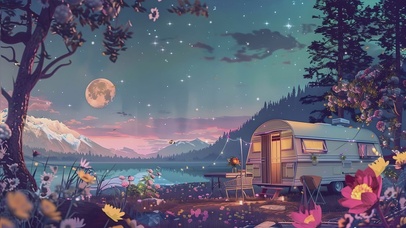 童话世界里的房车