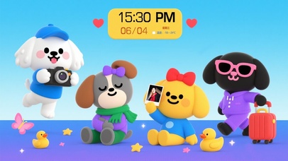 萌犬乐绘（随真实时间变化）