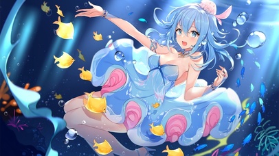 海中的甜美少女