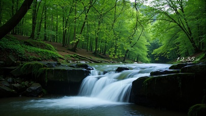 护眼雨天河流