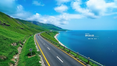 通向春天的海景公路