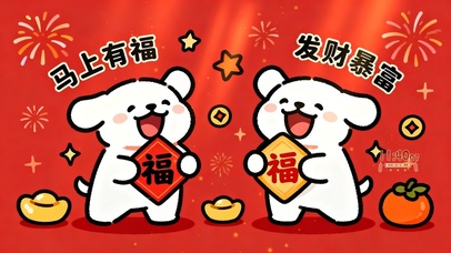 马上有福，发财暴富