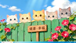 栅栏探头可爱猫咪